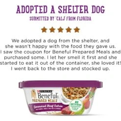 Purina Beneful Prepared Meals Simmered Beef Entree With Carrots, Barley, Wild Rice & Spinach Wet Dog Food -Blue Buffalo Shop 100179 PT6. AC SS1800 V1700159054