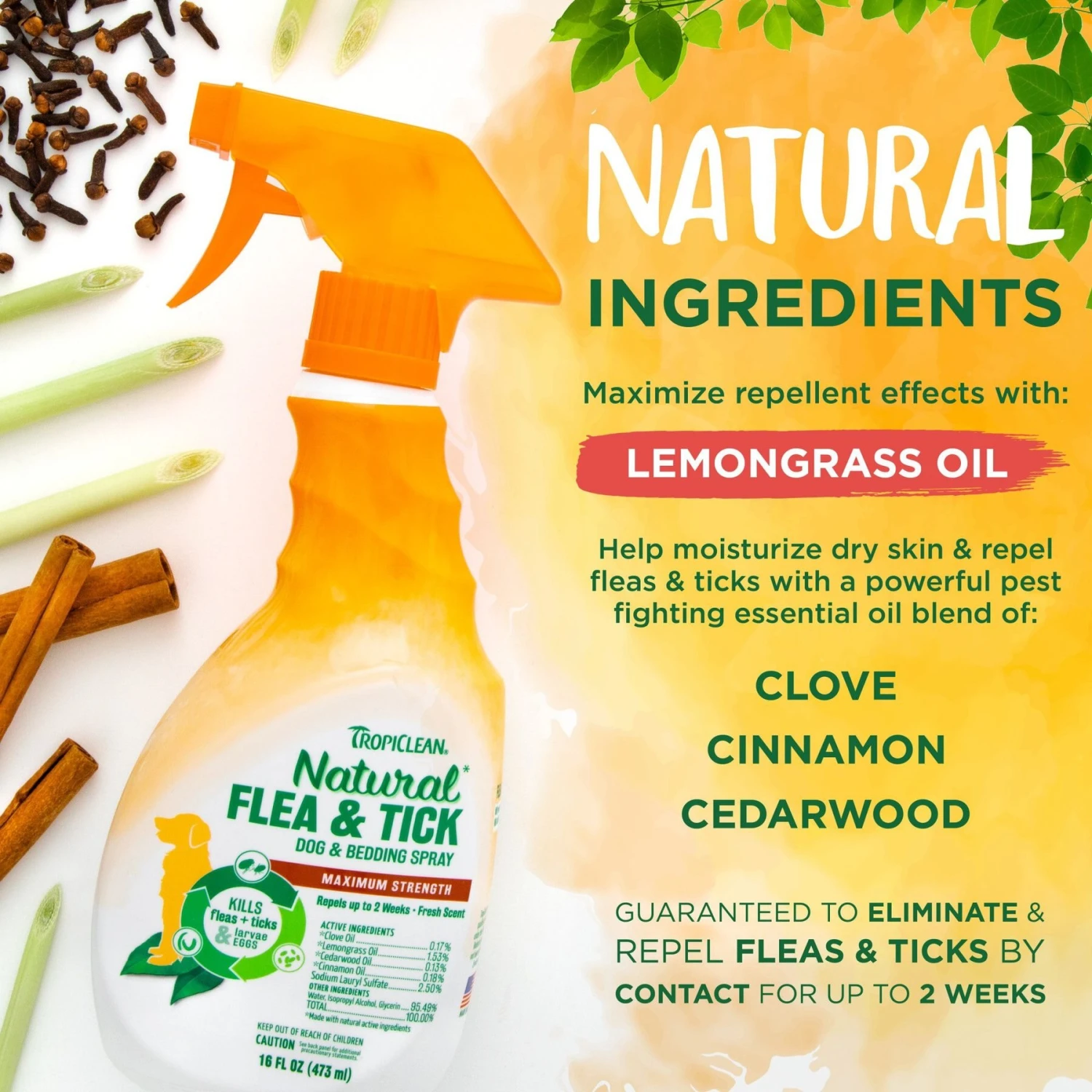 TropiClean Natural Flea & Tick Dog & Bedding Spray 5 TropiClean Natural Flea & Tick Dog & Bedding Spray - Image 3