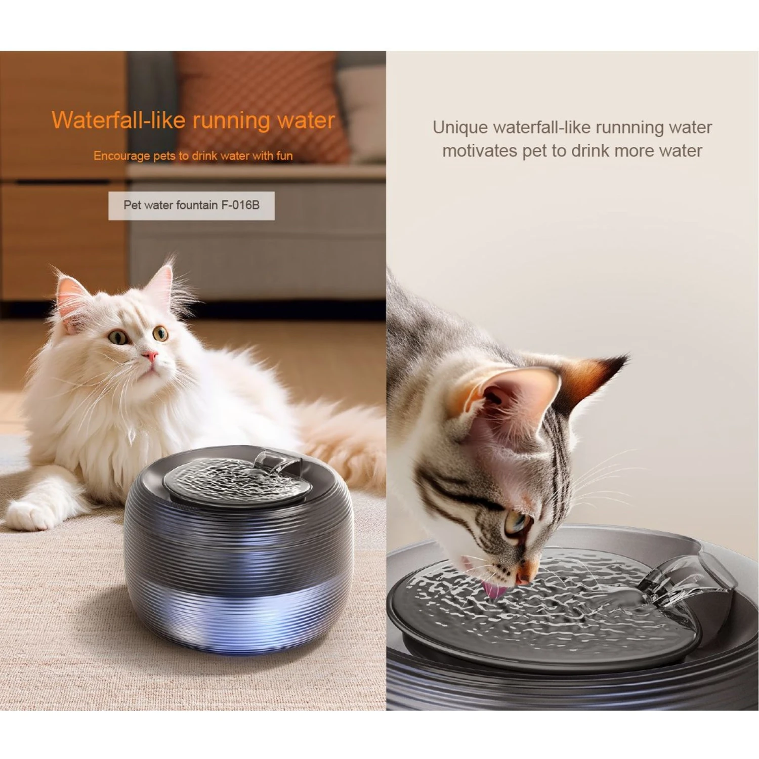 GroovyPets 2.5-L Translucent Pet Drinking Water Fountain Waterer For Cats & Dogs 5 GroovyPets 2.5-L Translucent Pet Drinking Water Fountain Waterer For Cats & Dogs - Image 3