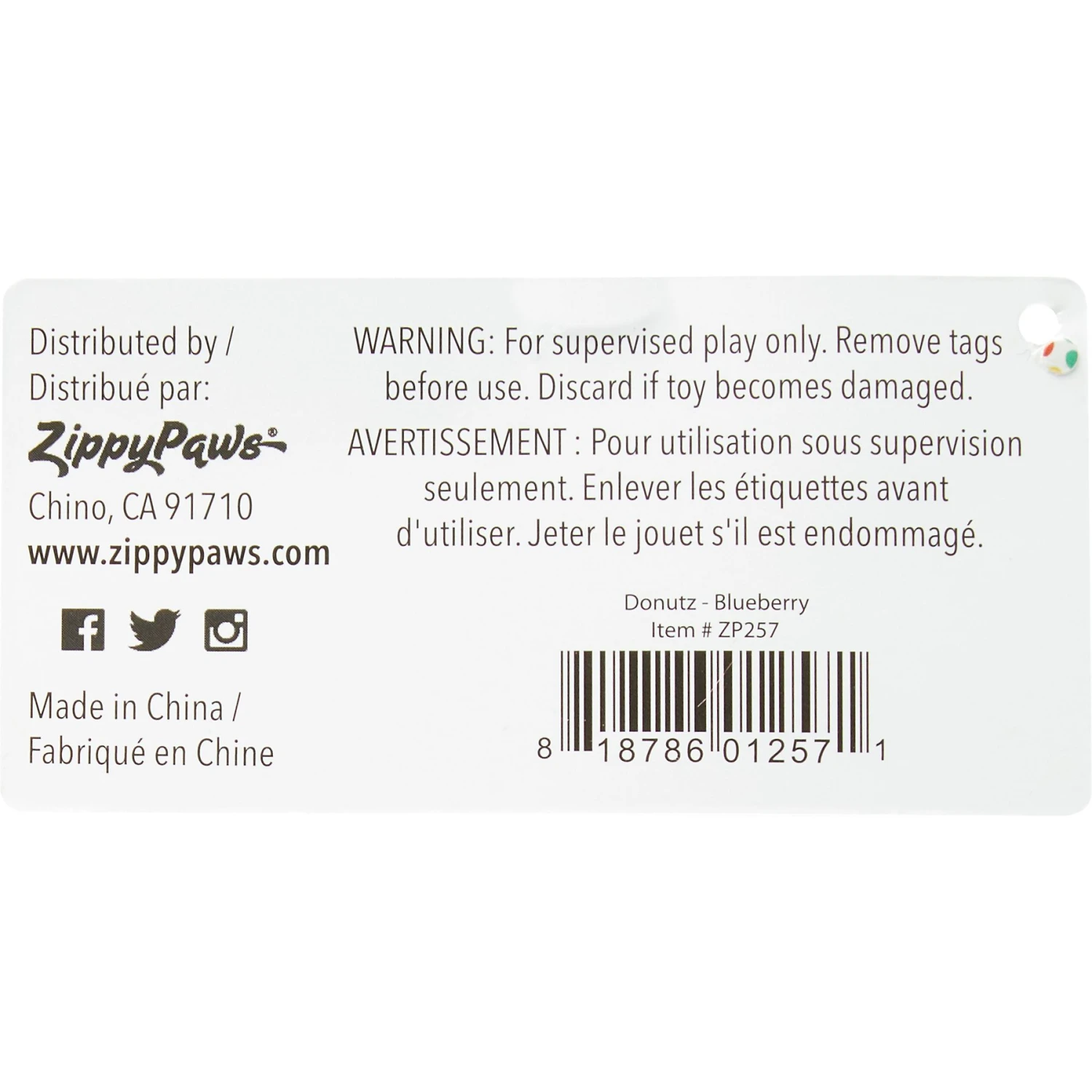 ZippyPaws Donutz Squeaky Plush No Stuffing Dog Toy 6 ZippyPaws Donutz Squeaky Plush No Stuffing Dog Toy - Image 4