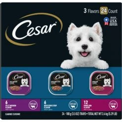 Cesar Filets In Gravy Beef Flavors Variety Pack Small Breed Adult Wet Dog Food