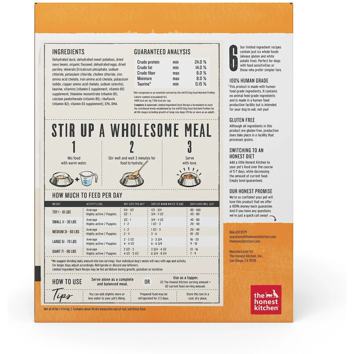 The Honest Kitchen Limited Ingredient Diet Duck Recipe Grain-Free Dehydrated Dog Food 4 The Honest Kitchen Limited Ingredient Diet Duck Recipe Grain-Free Dehydrated Dog Food - Image 2