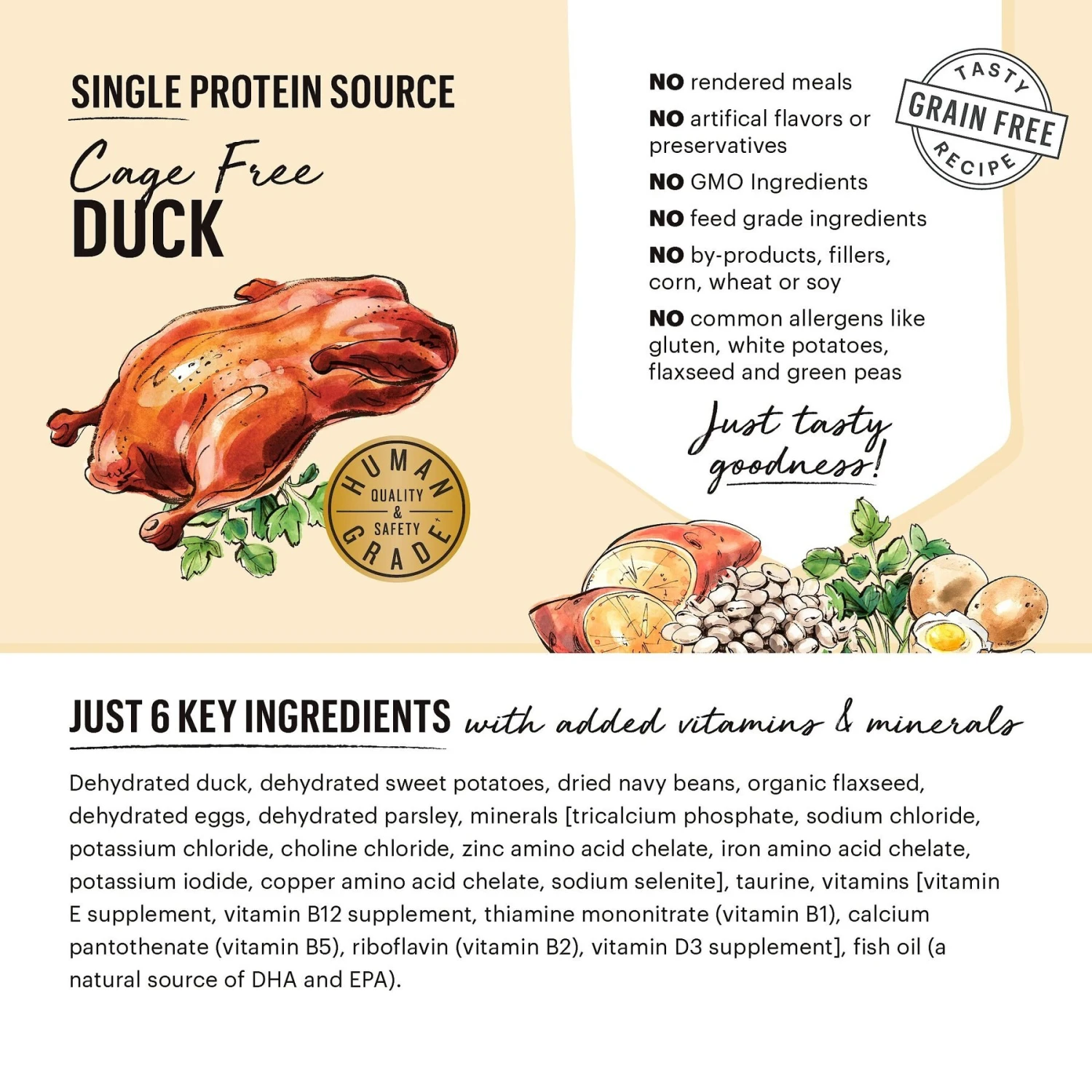 The Honest Kitchen Limited Ingredient Diet Duck Recipe Grain-Free Dehydrated Dog Food 5 The Honest Kitchen Limited Ingredient Diet Duck Recipe Grain-Free Dehydrated Dog Food - Image 3