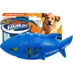 Nerf Dog Super Soaker Squeak Shark Dog Toy 10 Nerf Dog Super Soaker Squeak Shark Dog Toy -Blue Buffalo Shop 121852 PT3. AC SS1800 V1493316491