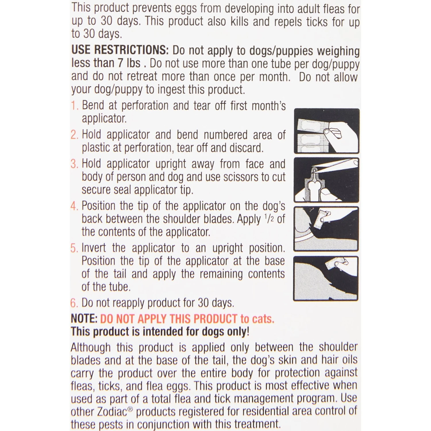 Zodiac Flea & Tick Spot Treatment For Dogs, 7-15 Lbs 5 Zodiac Flea & Tick Spot Treatment For Dogs, 7-15 Lbs - Image 3