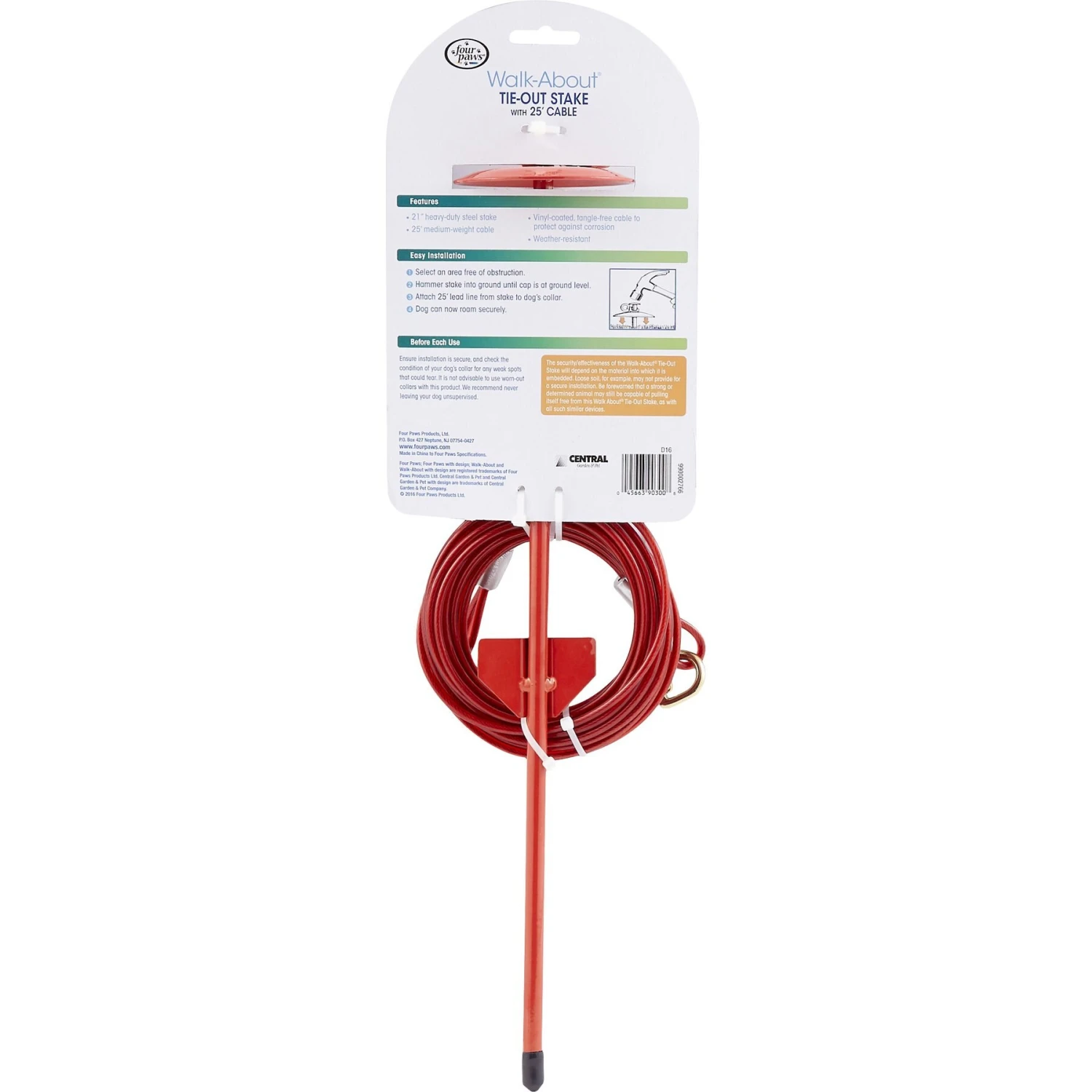 Four Paws Walk-About Tie Out Stake 4 Four Paws Walk-About Tie Out Stake - Image 2