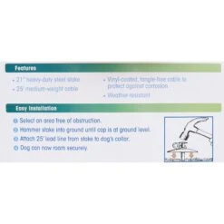 Four Paws Walk-About Tie Out Stake 9 Four Paws Walk-About Tie Out Stake -Blue Buffalo Shop 124559 PT2. AC SS1800 V1518187842