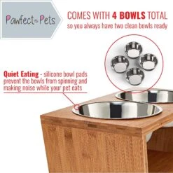Pawfect Pets Premium Non-Skid Elevated Dog & Cat Bowl -Blue Buffalo Shop 127480 PT2. AC SS1800 V1627608991