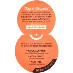 Jax And Bones Louie The Lobster Rope Dog Toy 9 Jax And Bones Louie The Lobster Rope Dog Toy -Blue Buffalo Shop 133584 PT2. AC SS1800 V1523638230