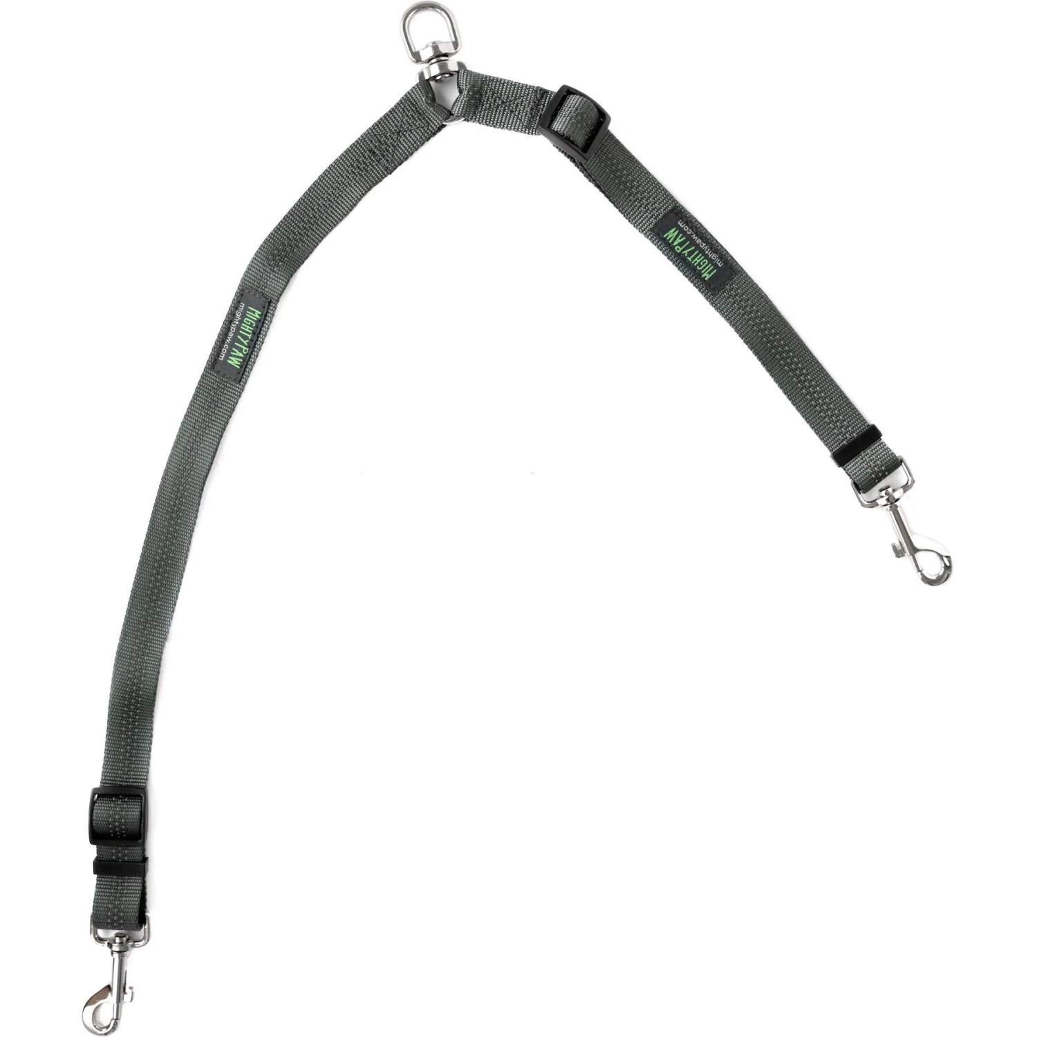 Mighty Paw Nylon Reflective Double Dog Leash 5 Mighty Paw Nylon Reflective Double Dog Leash - Image 3