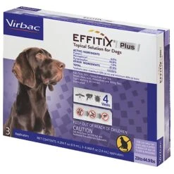 Virbac EFFITIX Flea & Tick Spot Treatment For Dogs, 23-44.9 Lbs