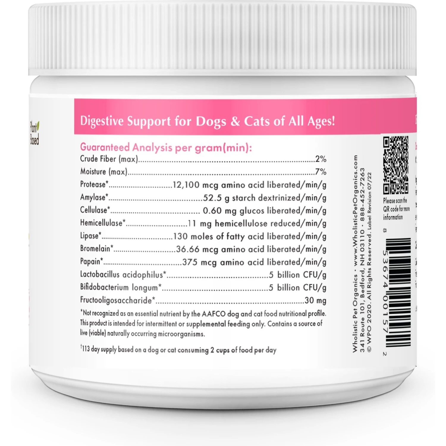 Wholistic Pet Organics Digest-All Plus Digestive Support For Dogs & Cats Supplement 4 Wholistic Pet Organics Digest-All Plus Digestive Support For Dogs & Cats Supplement - Image 2