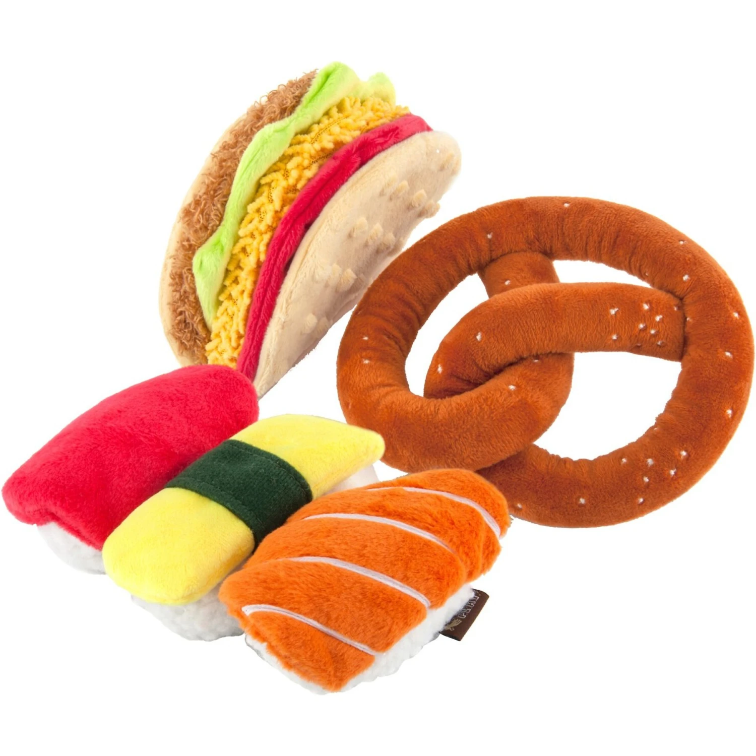 P.L.A.Y. Pet Lifestyle And You International Classic Food Sushi Squeaky Plush Dog Toy 7 P.L.A.Y. Pet Lifestyle And You International Classic Food Sushi Squeaky Plush Dog Toy - Image 5