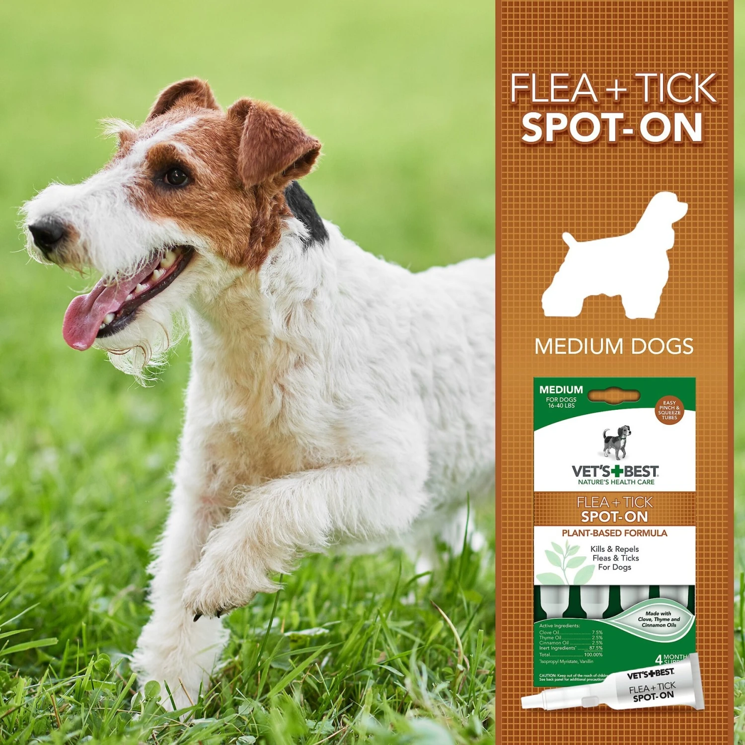 Vet's Best Flea & Tick Spot Treatment For Dogs, 16-40 Lbs 6 Vet's Best Flea & Tick Spot Treatment For Dogs, 16-40 Lbs - Image 4