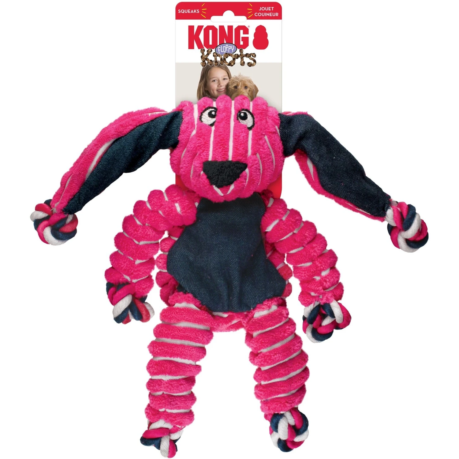 KONG Floppy Knots Dog Toy, Bunny 7 KONG Floppy Knots Dog Toy, Bunny - Image 5
