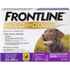 Frontline Gold For Dogs Flea & Tick Treatment (Large Dog, 45-88 Lbs.)