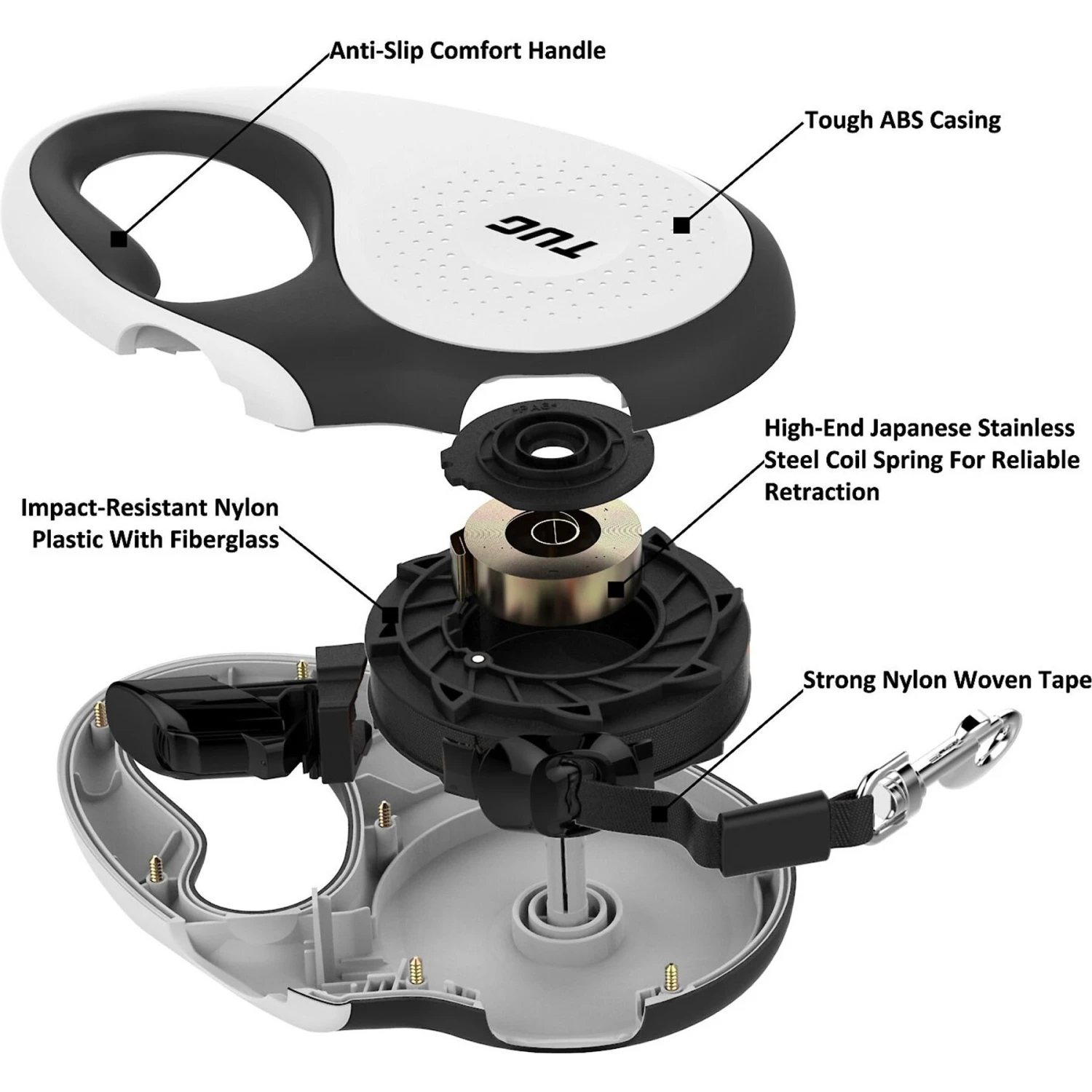 TUG Nylon Tape Retractable Dog Leash 5 TUG Nylon Tape Retractable Dog Leash - Image 3