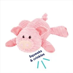 Frisco Corduroy Plush Squeaking Pig Dog Toy -Blue Buffalo Shop 152832 PT2. AC SS1800 V1692020044