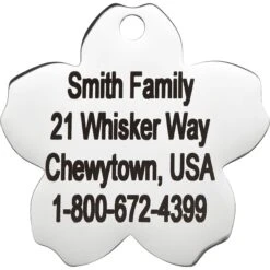 Frisco Stainless Steel Personalized Dog & Cat ID Tag, Flower 12 Frisco Stainless Steel Personalized Dog & Cat ID Tag, Flower -Blue Buffalo Shop 153002 PT3. AC SS1800 V1548964703
