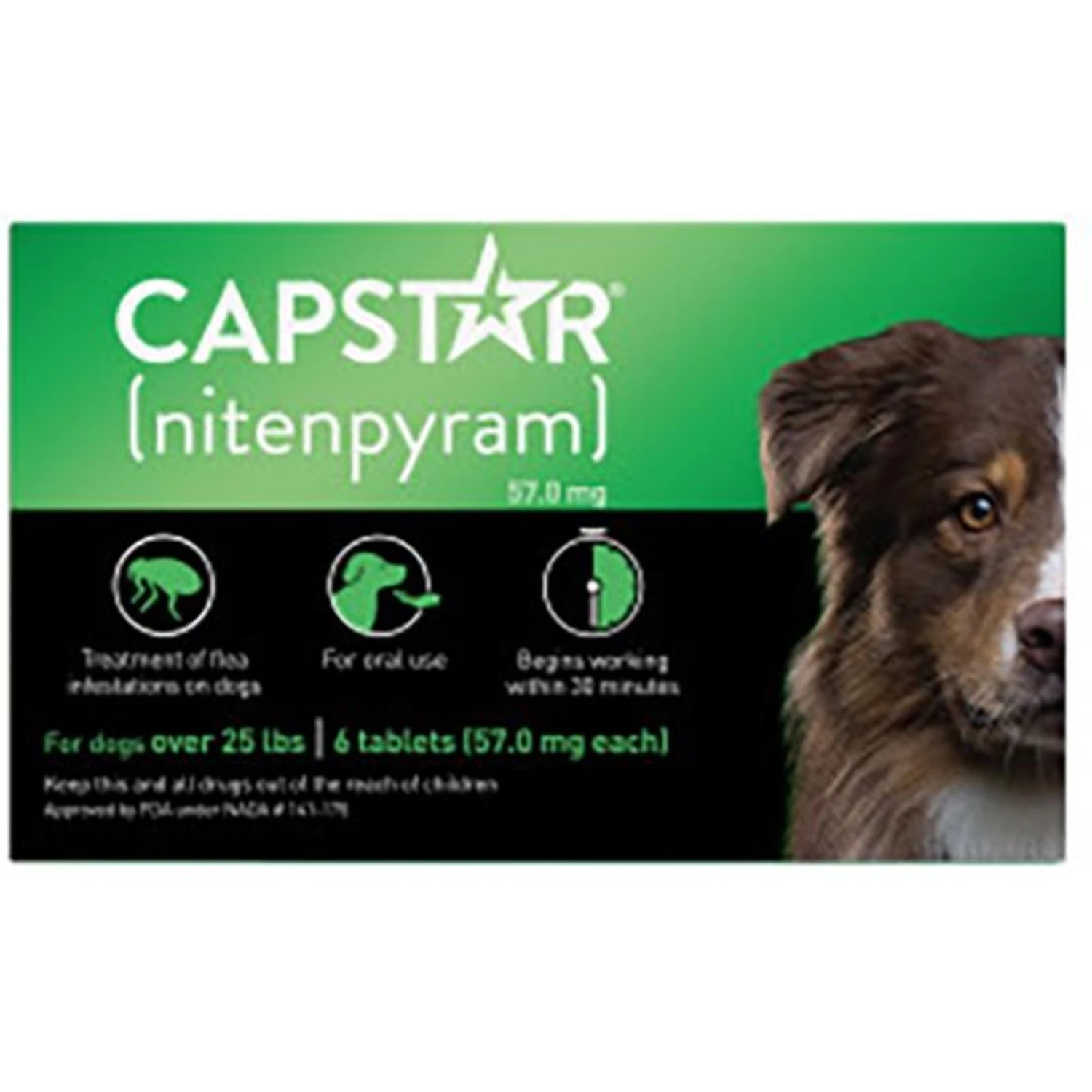 Capstar Flea Oral Treatment For Dogs, Over 25 Lbs 3 Capstar Flea Oral Treatment For Dogs, Over 25 Lbs