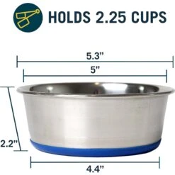 OurPets Durapet Premium Rubber-Bonded Stainless Steel Bowl -Blue Buffalo Shop 155067 PT1. AC SS1800 V1638836905