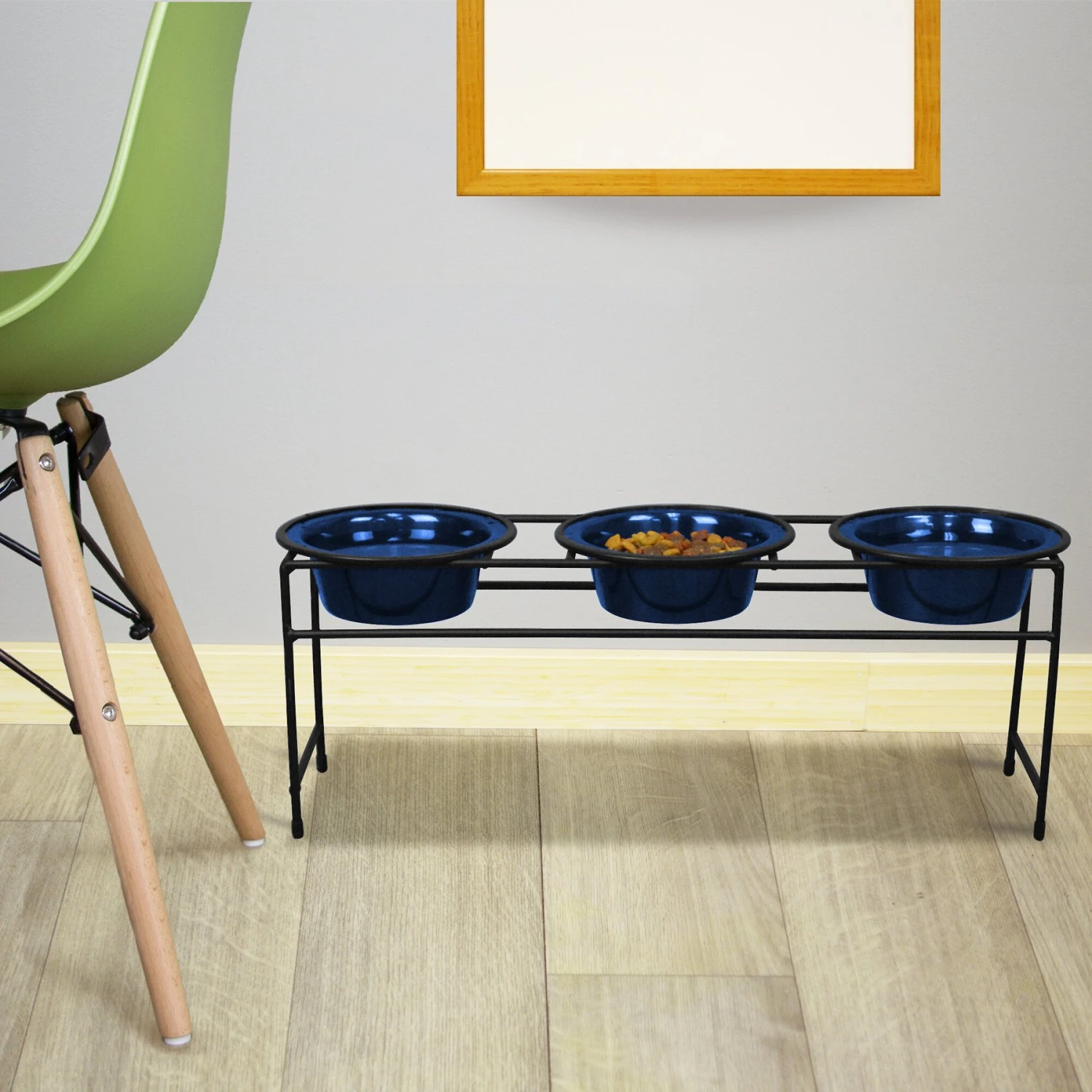 Platinum Pets Modern Triple Diner Elevated Wide Rimmed Dog & Cat Bowl 5 Platinum Pets Modern Triple Diner Elevated Wide Rimmed Dog & Cat Bowl - Image 3