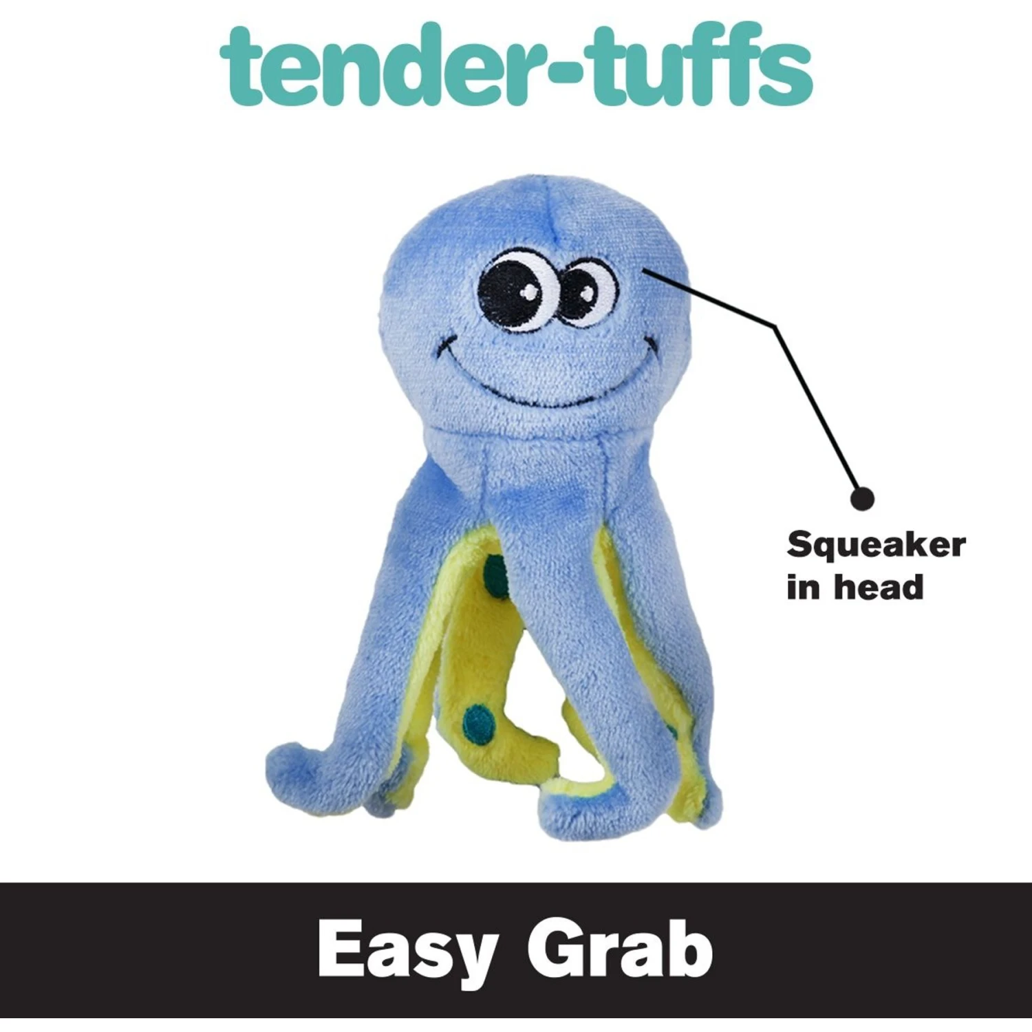 Snuggle Puppy Tender-Tuffs Curly Leg Octopus Tough Squeaky Dog Easy Grab Toy 5 Snuggle Puppy Tender-Tuffs Curly Leg Octopus Tough Squeaky Dog Easy Grab Toy - Image 3
