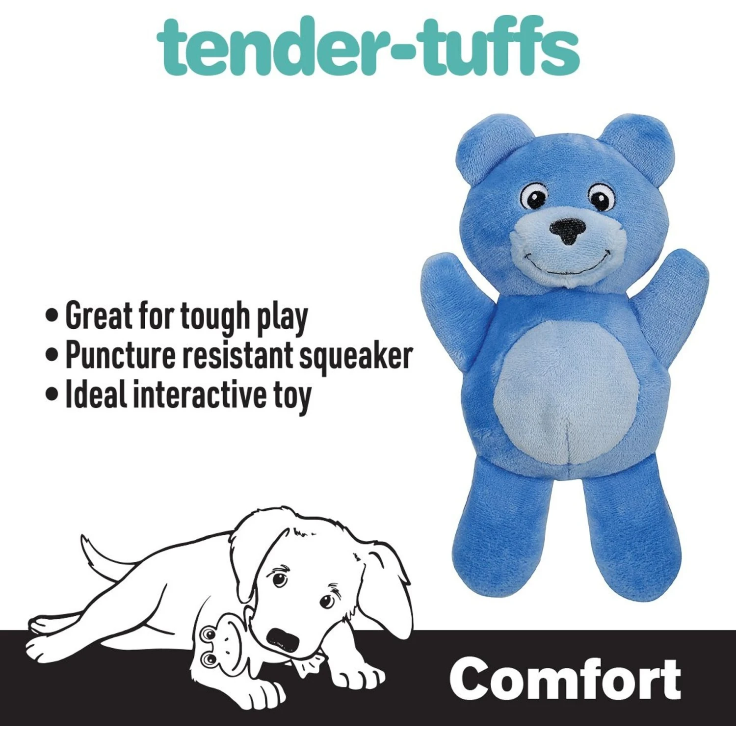 Snuggle Puppy Tender-Tuffs Soft Bear Dog Comfort Toy 4 Snuggle Puppy Tender-Tuffs Soft Bear Dog Comfort Toy - Image 2