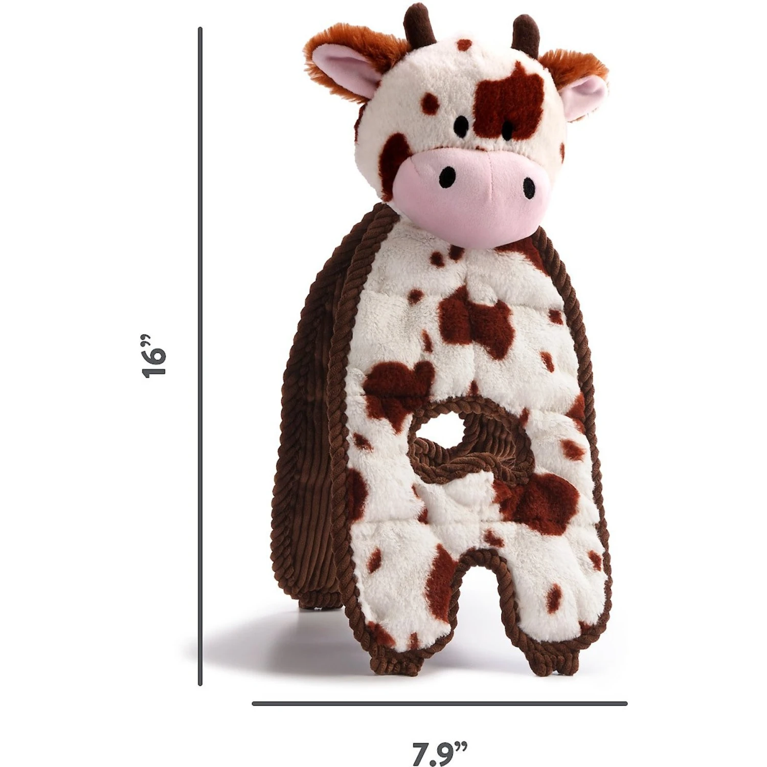 Charming Pet Cuddle Tugs Cow Squeaky Plush Dog Toy 4 Charming Pet Cuddle Tugs Cow Squeaky Plush Dog Toy - Image 2