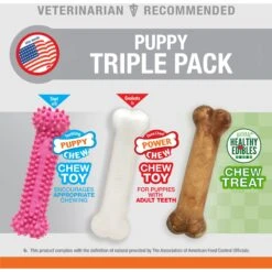 Nylabone Puppy Chew Variety Toy & Treat Triple Pack -Blue Buffalo Shop 161311 PT2. AC SS1800 V1688152624