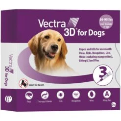 Vectra 3D Flea & Tick Spot Treatment For Dogs, 56-95 Lbs
