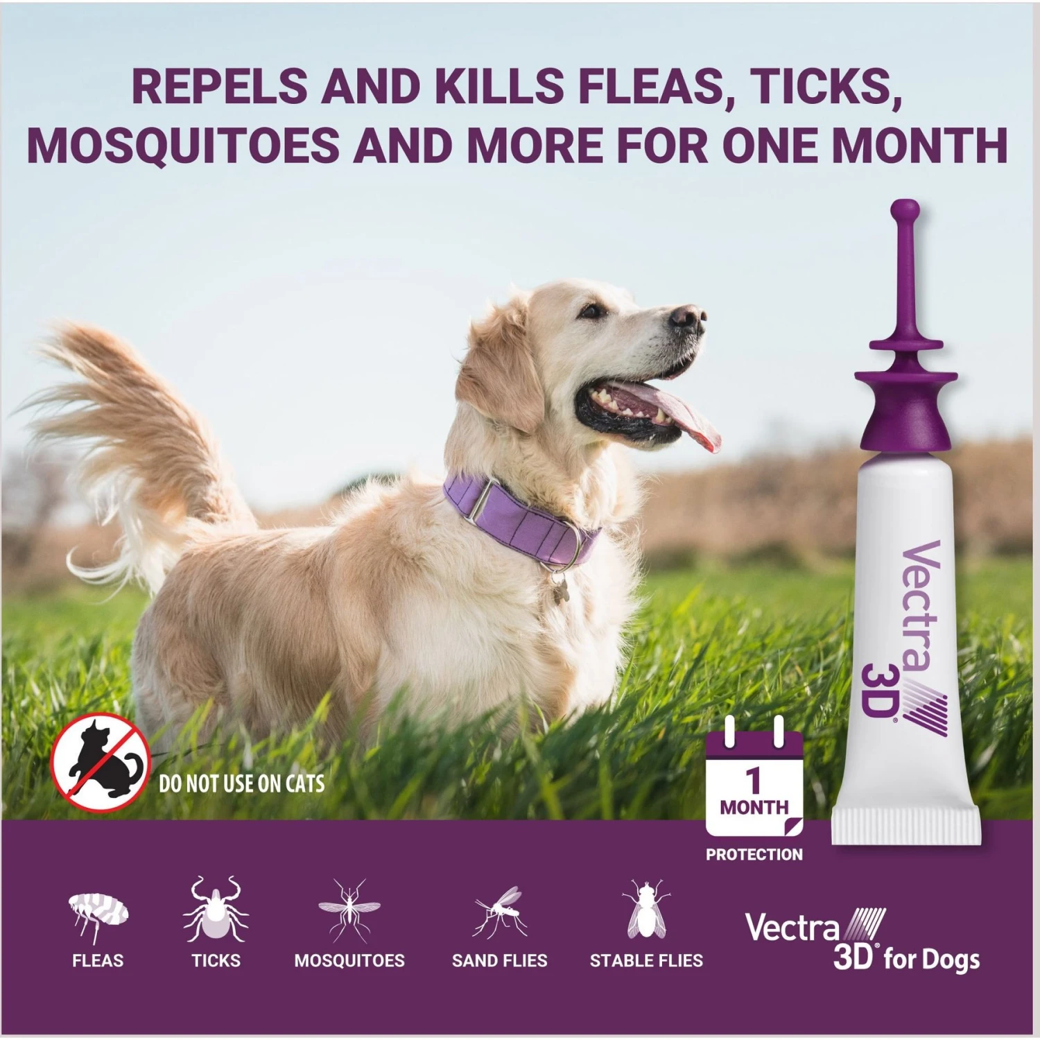 Vectra 3D Flea & Tick Spot Treatment For Dogs, 56-95 Lbs 5 Vectra 3D Flea & Tick Spot Treatment For Dogs, 56-95 Lbs - Image 3