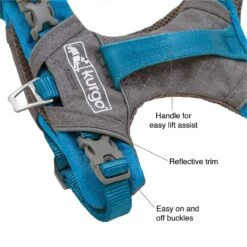 Kurgo Journey Air Polyester Reflective No Pull Dog Harness -Blue Buffalo Shop 163900 PT2. AC SS1800 V1600735572
