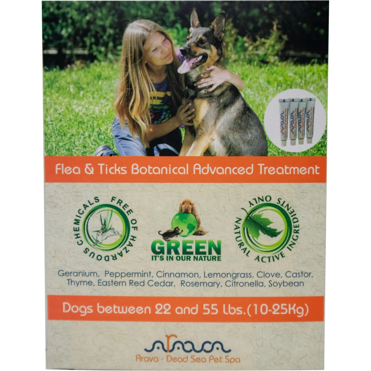 Arava Dead Sea Pet Spa Flea & Tick Spot Treatment For Dogs, 22-55 Lbs 3 Arava Dead Sea Pet Spa Flea & Tick Spot Treatment For Dogs, 22-55 Lbs