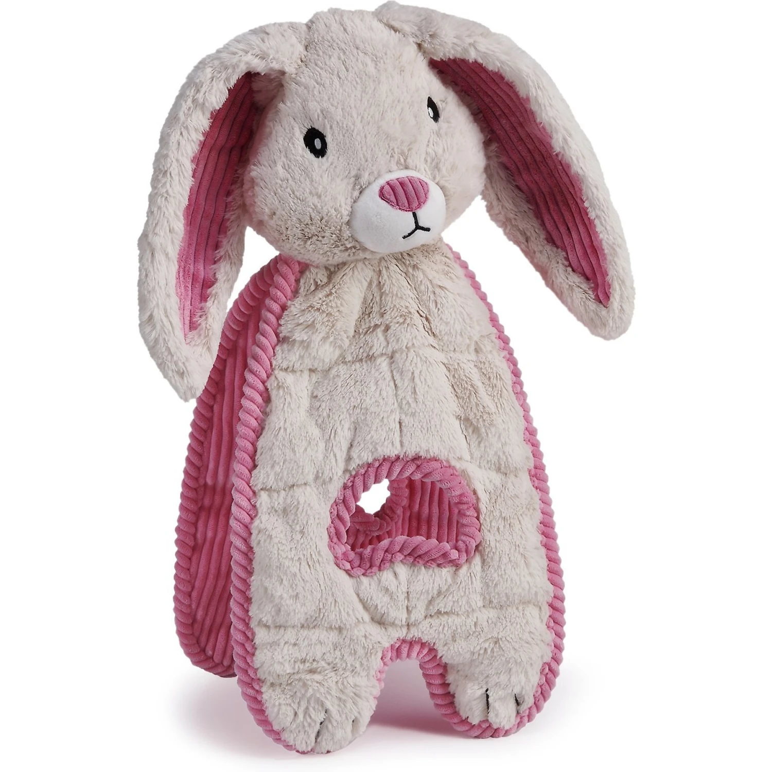 Charming Pet Cuddle Tugs Bunny Squeaky Plush Dog Toy 3 Charming Pet Cuddle Tugs Bunny Squeaky Plush Dog Toy