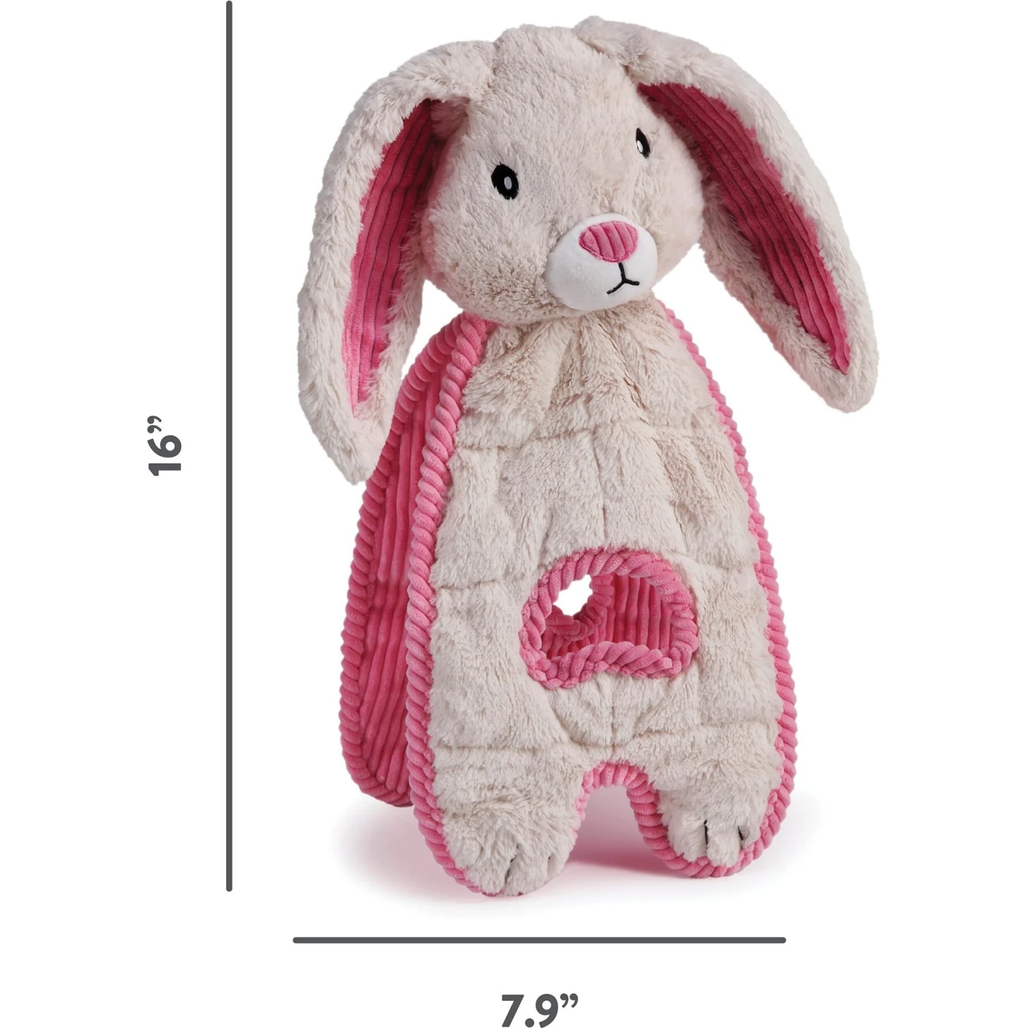 Charming Pet Cuddle Tugs Bunny Squeaky Plush Dog Toy 4 Charming Pet Cuddle Tugs Bunny Squeaky Plush Dog Toy - Image 2