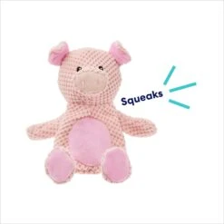 Frisco Pig Textured Plush Squeaky Dog Toy -Blue Buffalo Shop 174695 PT2. AC SS1800 V1695671000