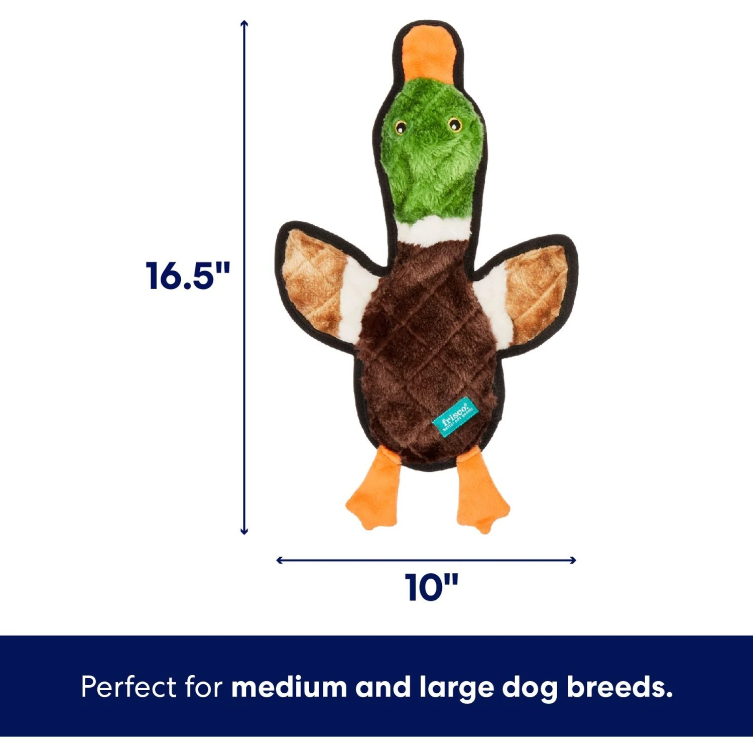 Frisco Mallard Stuffing-Free Flat Plush Squeaky Dog Toy 4 Frisco Mallard Stuffing-Free Flat Plush Squeaky Dog Toy - Image 2