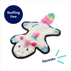 Frisco Unicorn Stuffing-Free Flat Plush Squeaky Dog Toy -Blue Buffalo Shop 174737 PT2. AC SS1800 V1695670697