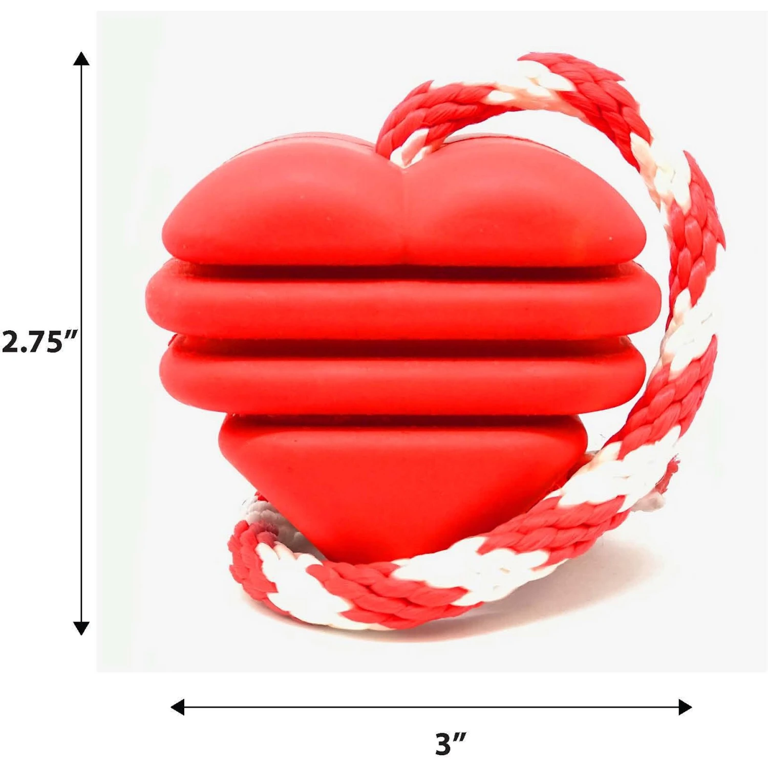 MuttsKickButt Heart On A String Treat Dispensing Tough Dog Chew Toy 4 MuttsKickButt Heart On A String Treat Dispensing Tough Dog Chew Toy - Image 2