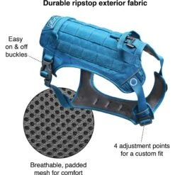 Kurgo RSG County Nylon Reflective Back Clip Dog Harness -Blue Buffalo Shop 181217 PT2. AC SS1800 V1600735899