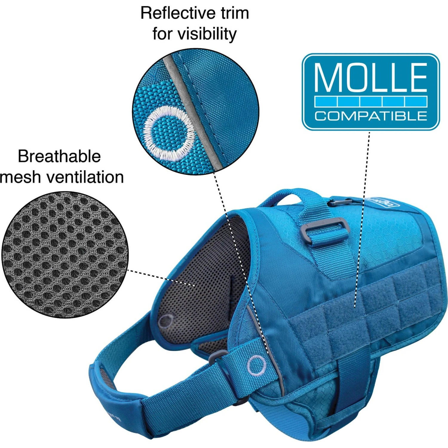 Kurgo RSG Townie Polyester Reflective Back Clip Dog Harness 7 Kurgo RSG Townie Polyester Reflective Back Clip Dog Harness - Image 5