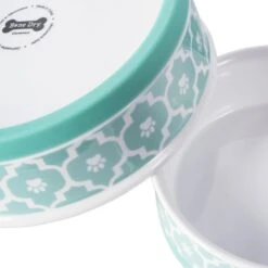 Bone Dry Paw Lattice Print Non-Skid Ceramic Dog & Cat Bowl Set -Blue Buffalo Shop 185453 PT6. AC SS1800 V1599185774