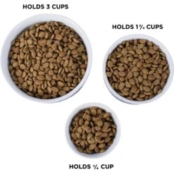 Bone Dry Striped Non-Skid Ceramic Dog & Cat Bowl Set -Blue Buffalo Shop 185464 PT4. AC SS1800 V1599177962