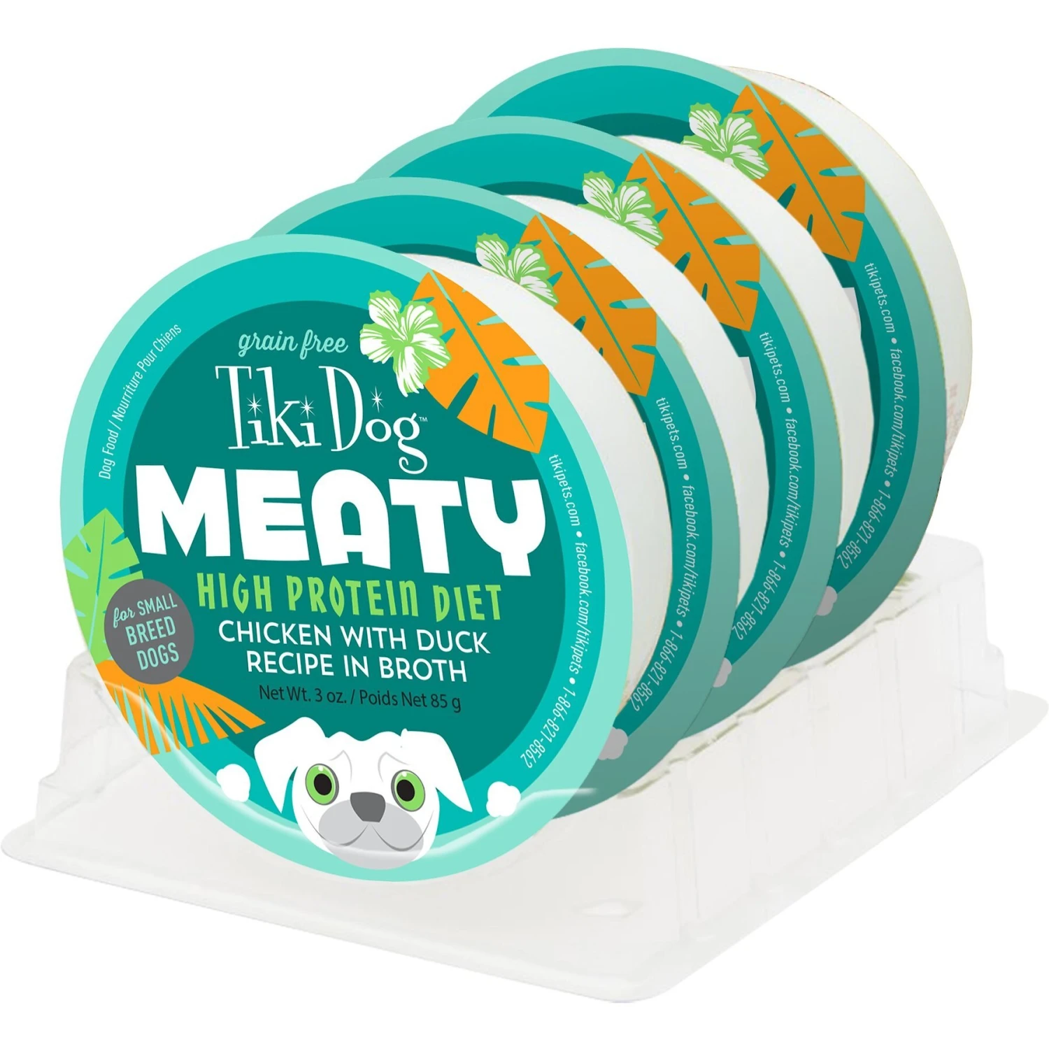 Tiki Dog Meaty High Protein Diet Chicken With Duck Recipe In Broth Grain-Free Wet Dog Food, 3-oz Cup, Case Of 4 4 Tiki Dog Meaty High Protein Diet Chicken With Duck Recipe In Broth Grain-Free Wet Dog Food, 3-oz Cup, Case Of 4 - Image 2