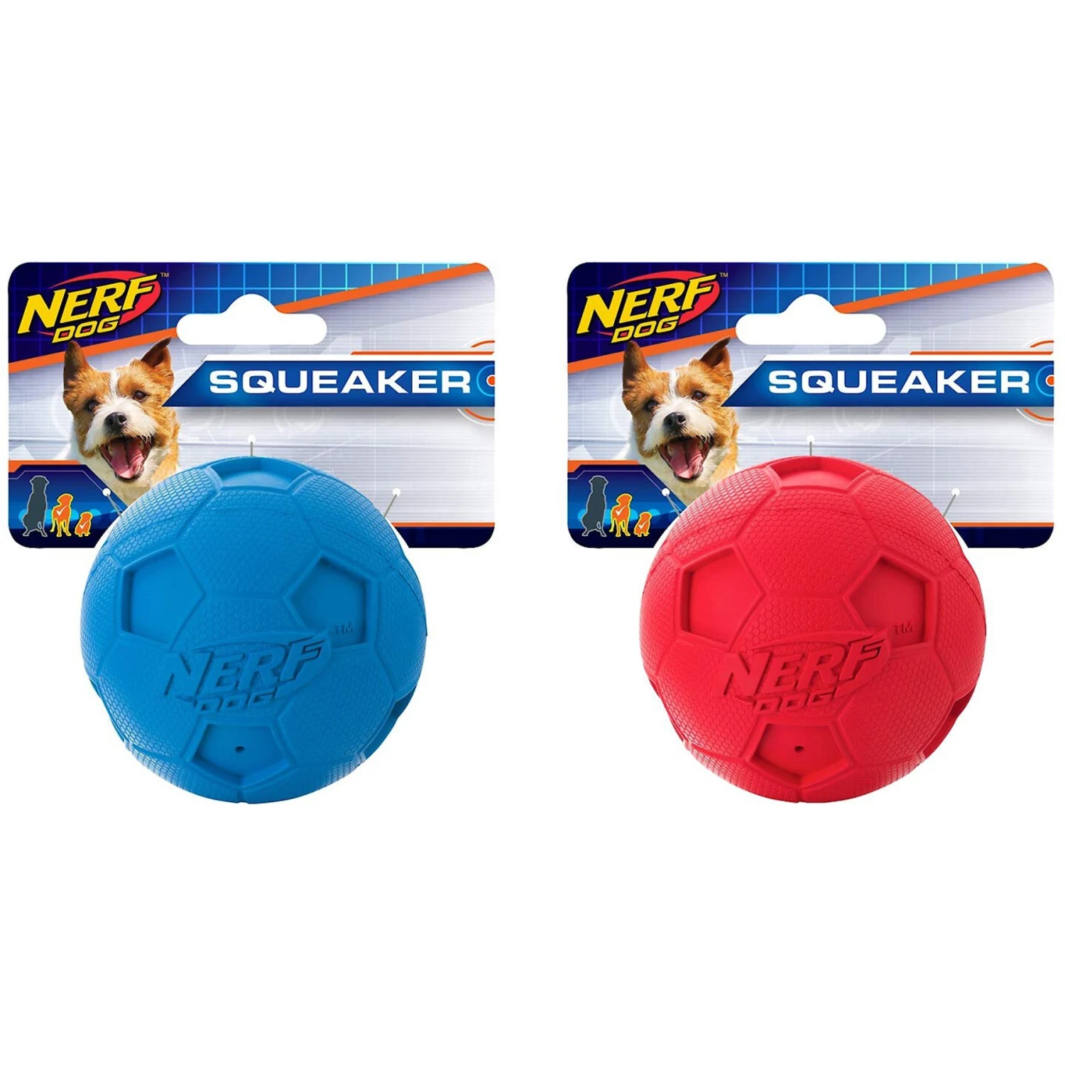 Nerf Dog Soccer Squeak Ball Dog Toy, 2.5-in, 2 Count 3 Nerf Dog Soccer Squeak Ball Dog Toy, 2.5-in, 2 Count