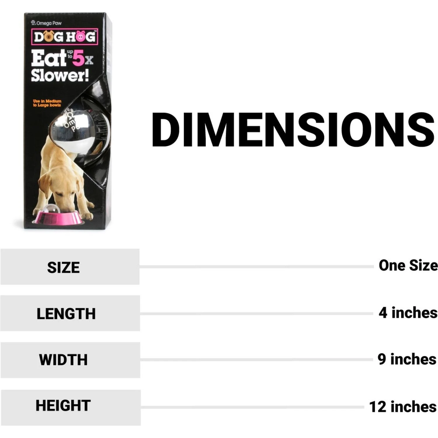 Omega Paw Dog Hog Slow Dog Feeder, Silver 4 Omega Paw Dog Hog Slow Dog Feeder, Silver - Image 2