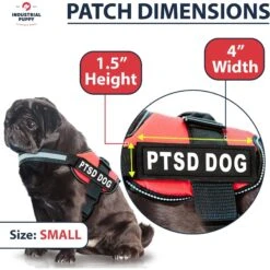 Industrial Puppy PTSD Dog Harness Patches, 2 Count -Blue Buffalo Shop 193800 PT2. AC SS1800 V1672325911