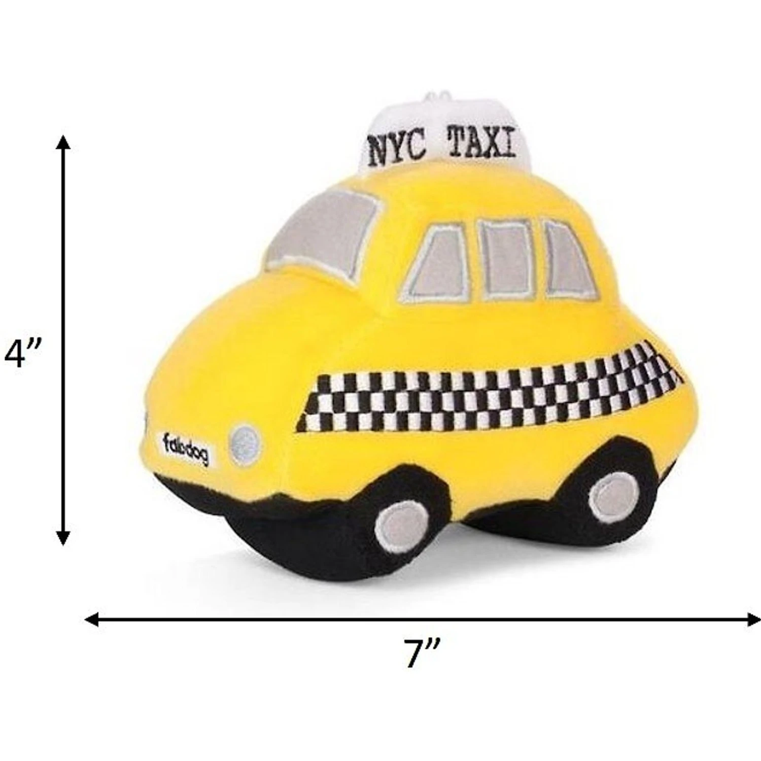 Fab Dog Taxi Squeaky Plush Dog Toy 4 Fab Dog Taxi Squeaky Plush Dog Toy - Image 2