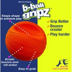 Nylabone Power Play Basketball B-Ball Gripz Dog Toy 12 Nylabone Power Play Basketball B-Ball Gripz Dog Toy -Blue Buffalo Shop 195434 PT1. AC SS1800 V1685648841